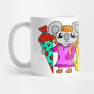 School start of school children school bag Mug